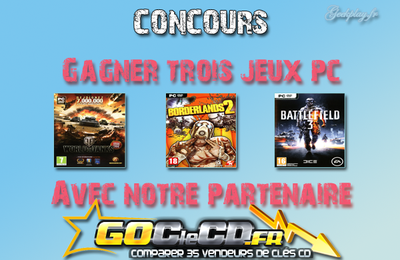 [MAJ] Grand Concours: Gagner 3 jeux avec Geekplay.fr et Goclecd.fr!!
