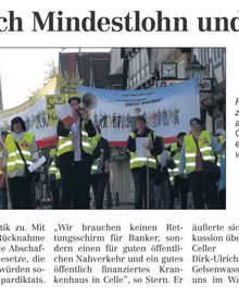 Cellesche Zeitung 2.5.13 -- 1.MAI in Celle gegen Privatisierungen