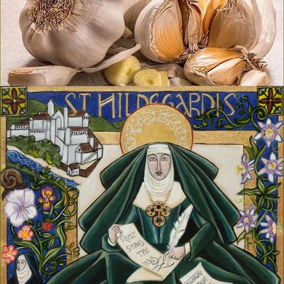 Hildegarde de Bingen (1098-1179) -  abbesse, illustratrice, compositrice, poétesse - L'ail 