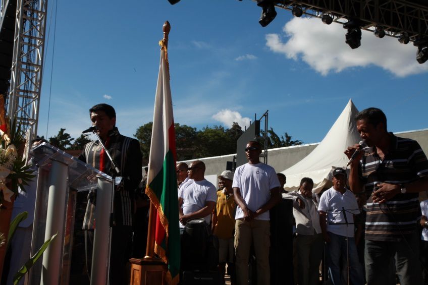 Dans le cadre du IIè anniversaire de la IVèRépublique, le couple présidentiel, Andry et Mialy Rajoelina, a inauguré le «Coliseum de Madagascar» sis à Antsonjombe. 3è partie. Photos: Harilala Randrianarison