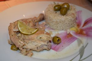 Poulet au citron et olives