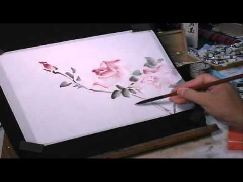 roses à la peinture chinoise - Henri Li