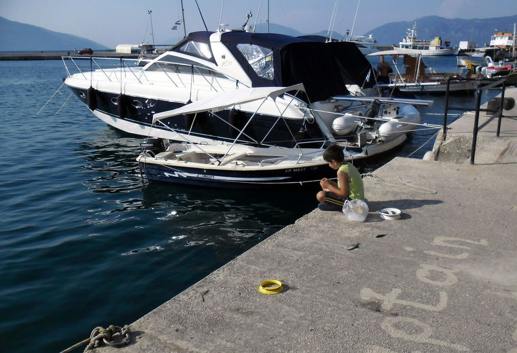 avec Juliette, Renaud, Marie et Jean-Philippe, seconde quinzaine de juillet, Iles ioniennes et golfes de Patras et Corinthe.