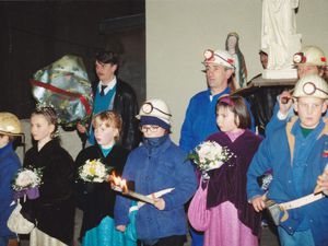 Sainte-Barbe des enfants de mineurs et exposition en 1992 à Algrange