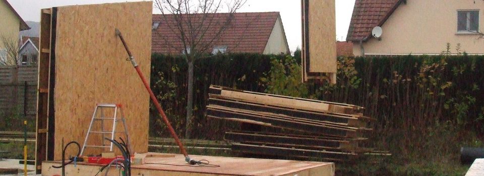 Mise en place d'une cabane de chantier + atelier volant de 50m²