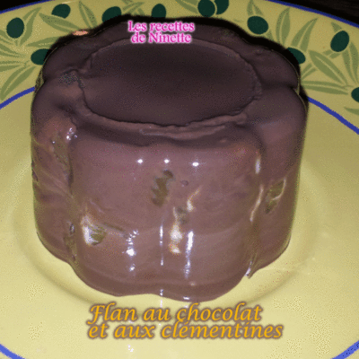 Flan au chocolat et aux clémentines