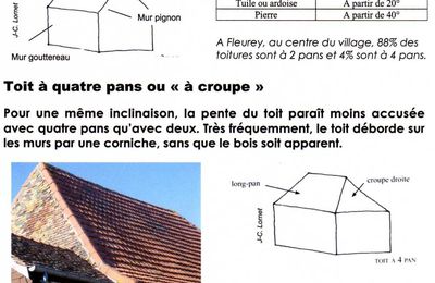 Patrimoine en hauteur : Forme des toits : Toits à quatre pans et toit en pavillon.