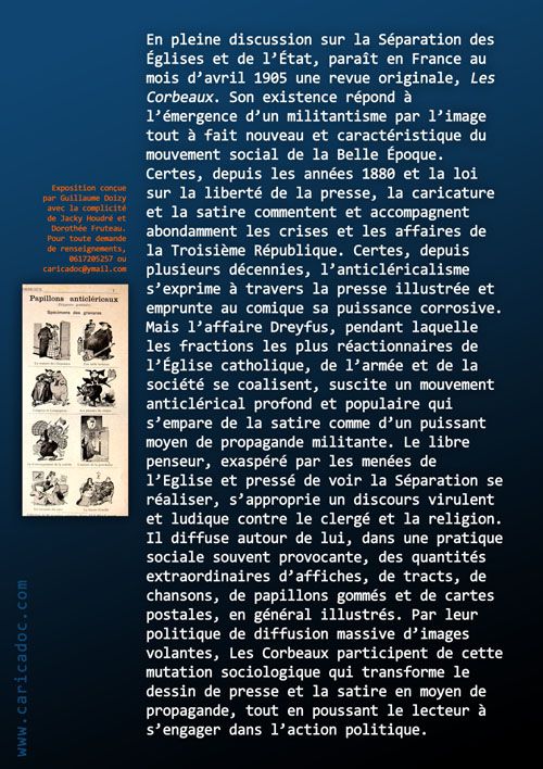 &quot;Les Corbeaux, une revue antilcléricale Belle Époque&quot; : exposition itinérante à louer