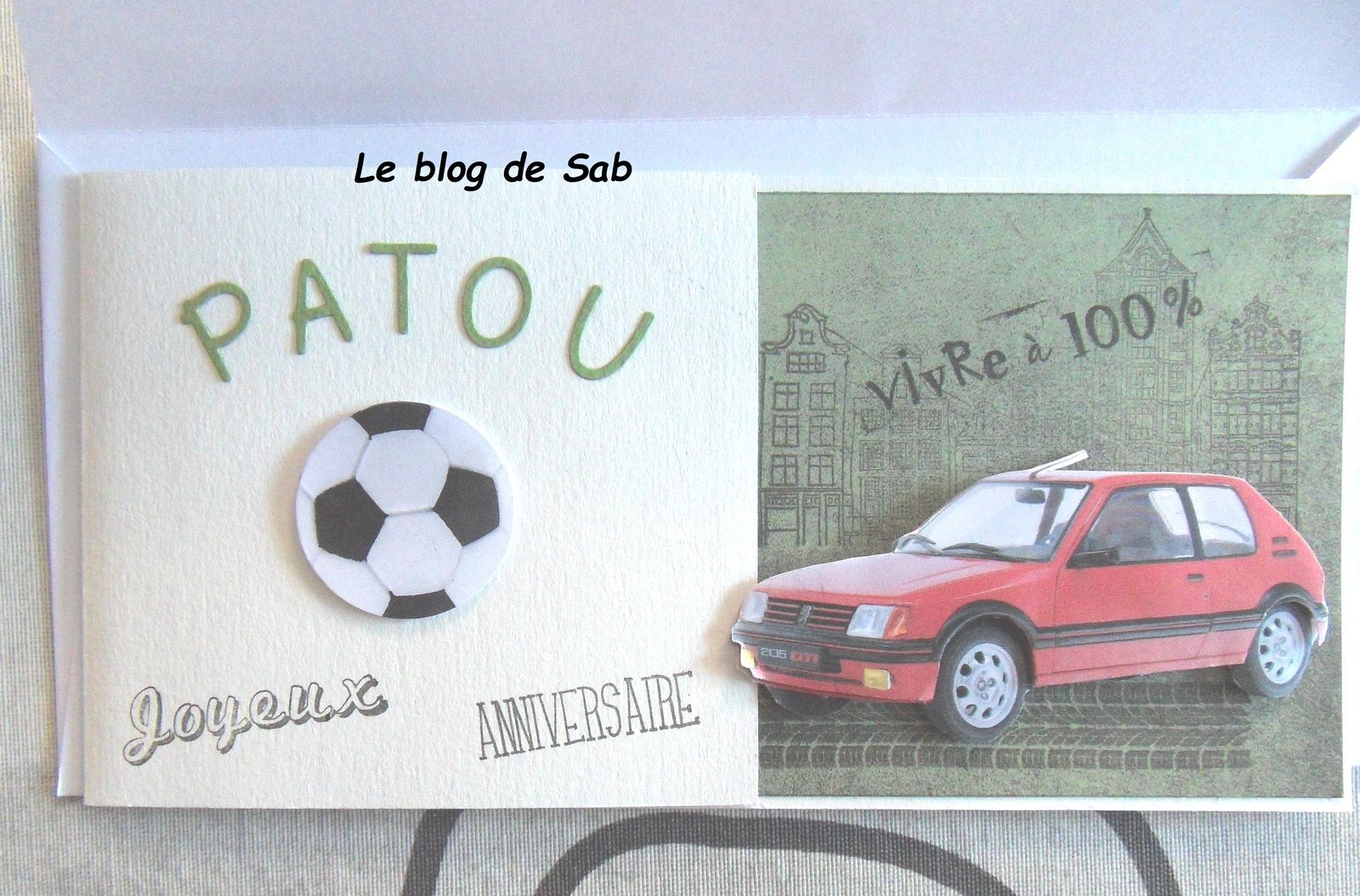 Carte Anniversaire Homme 50 Ans Voiture 5 Rouge Foot Le Blog De Sab