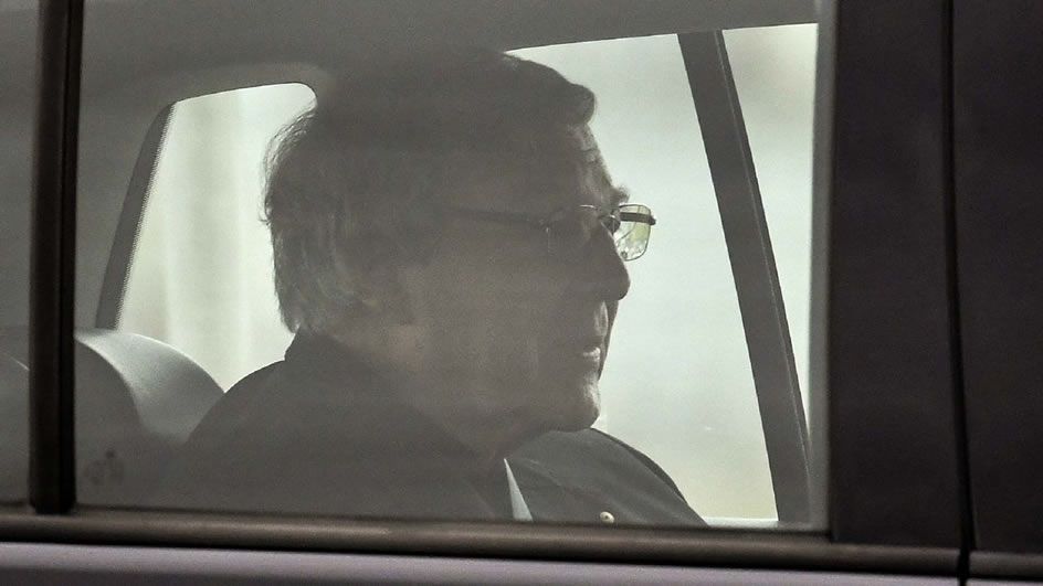 Australian Cardinal George Pell leaves after being released from Barwon Prison near Anakie, some 70 kilometers west of Melbourne, on April 7, 2020. WILLIAM WEST/AFP/Getty Images