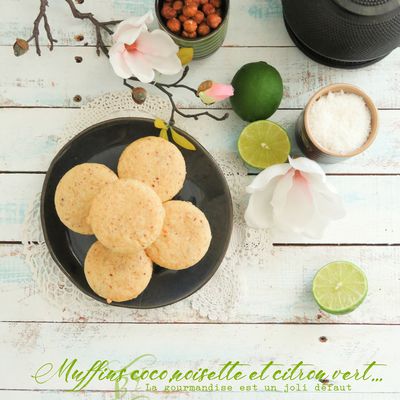 Muffins citron vert-coco-noisette