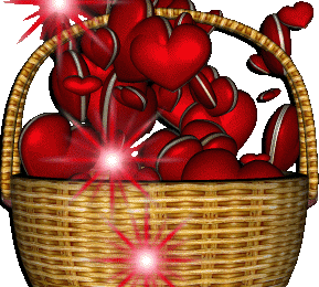 Panier - Coeurs - Amour - Gif scintillant - Gratuit