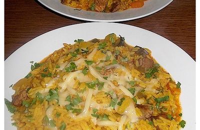 Riz aux Légumes et Abats de Volailles