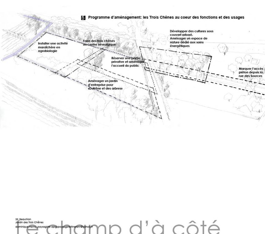 Jardin d'entreprise paysagiste et aire de maraîchage bio