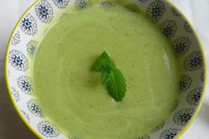 potage courgettes,céleri,menthe