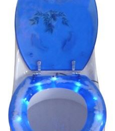 Toilettendeckel - WC Brille Delphine mit 10 LED in Blau