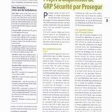 Projet D'acquisition GRP Sécurité par Prosegur (journal en toute sécurité).