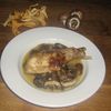 lapin aux champignons et à la crème