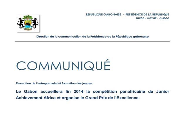 Le Gabon accueillera fin 2014 la compétition panafricaine de Junior Achievement Africa et organise le Grand Prix de l'Excellence 