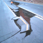 Arizona Geology: Highway US89 collapse south of Page, Arizona