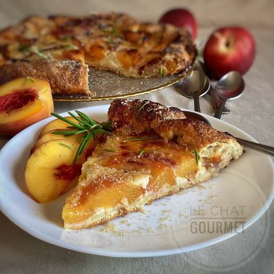 Tarte rustique aux nectarines et aux pêches 