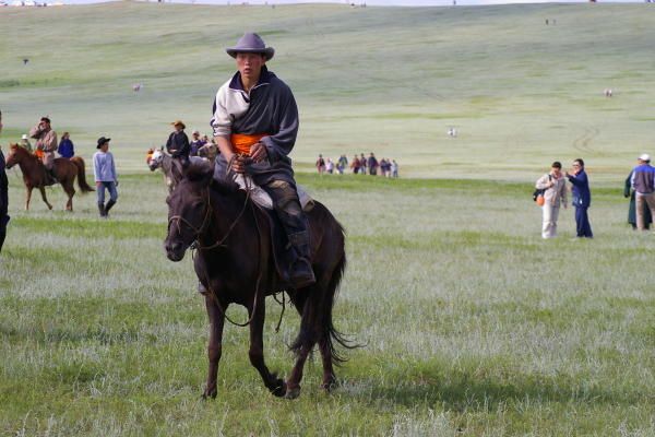 Ins&eacute;paarbles cavaliers et chevaux mongols