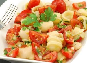 ENTREGA VERANIEGA PARA EL RETO PROTEÍNA VERDE: PASTA E FAGIOLI D’ESTATE (PASTA Y ALUBIAS DE VERANO, O SEA EN ENSALADA)