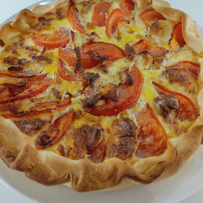 Quiche tomate et chèvre