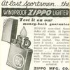 Zippo 1936 - at last, sportsmen... the windproof Zippo lighter