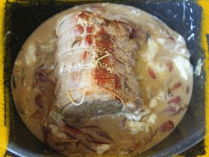 Roti de porc à la bière/recette remontée