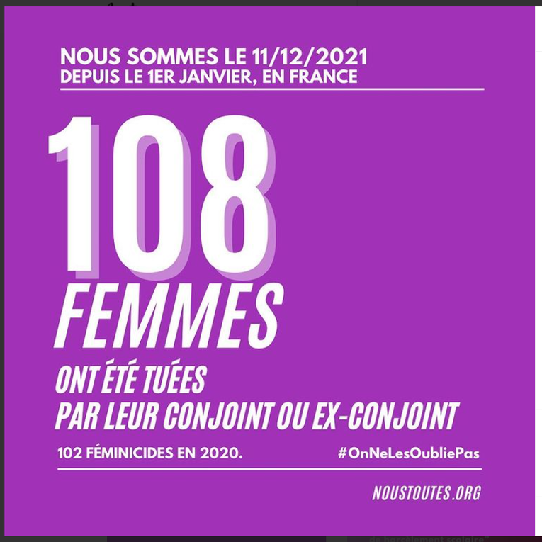 108 EMME FEMMES  TUEES PAR  SON CONJOINTS EN 2021 