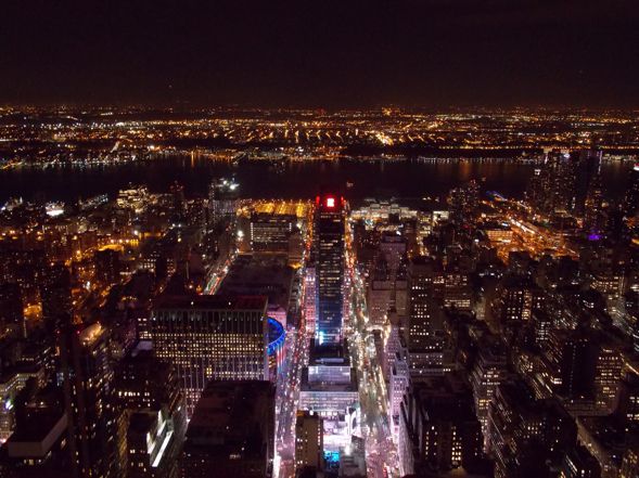 Empire State building, NYC by night.