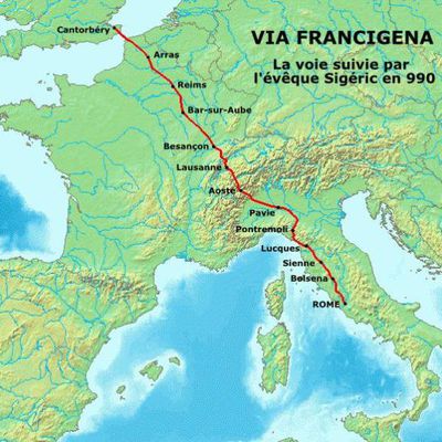 La via Francigéna ROME XXXX Chemin Estelle COMPOSTELLE