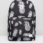 Spiral - Sac à dos avec imprimé ananas at asos.com