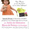 Zaora offre aux enfants un atelier de création de bijoux pour la Fêtes des Mères.