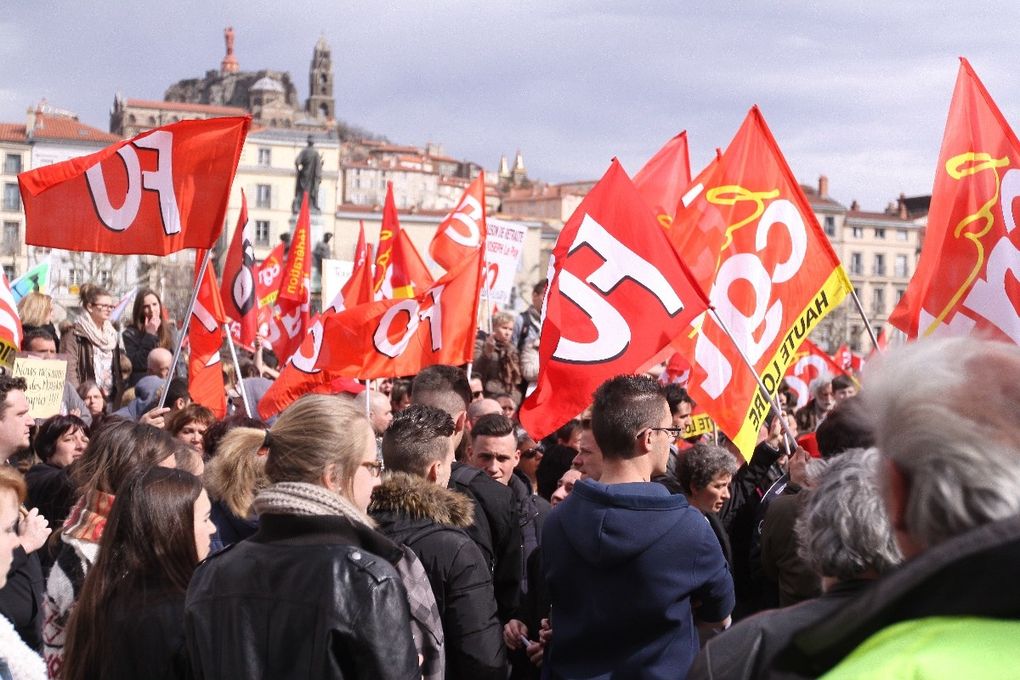 31 mars: 5000 manifestants au Puy, 1million 200 000 dans le pays, une grève très suivie