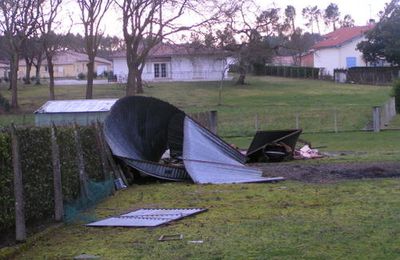 ...Tempête janvier 2009 à Ygos St Saturnin...