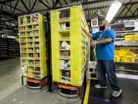 Les robots au travail chez Amazon