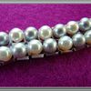 Bracelet en perles couleur argent