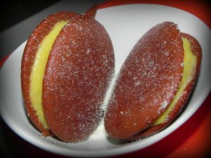 whoopie au chocolat fourré au lemon curd 