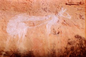 Ubirr Rock art : kangourous