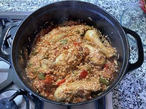 Poulet au riz à l’espagnole - Arroz con pollo 