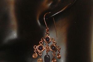 Bijoux celtiques: boucles d'oreilles bronze et Lapis Lazuli