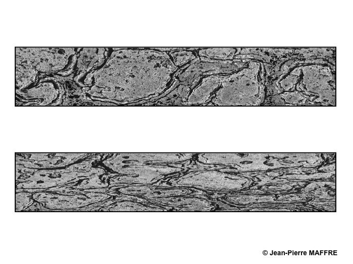 Les surfaces mouvantes d'un espace concrêt donnent l'impression d'un univers abstrait.