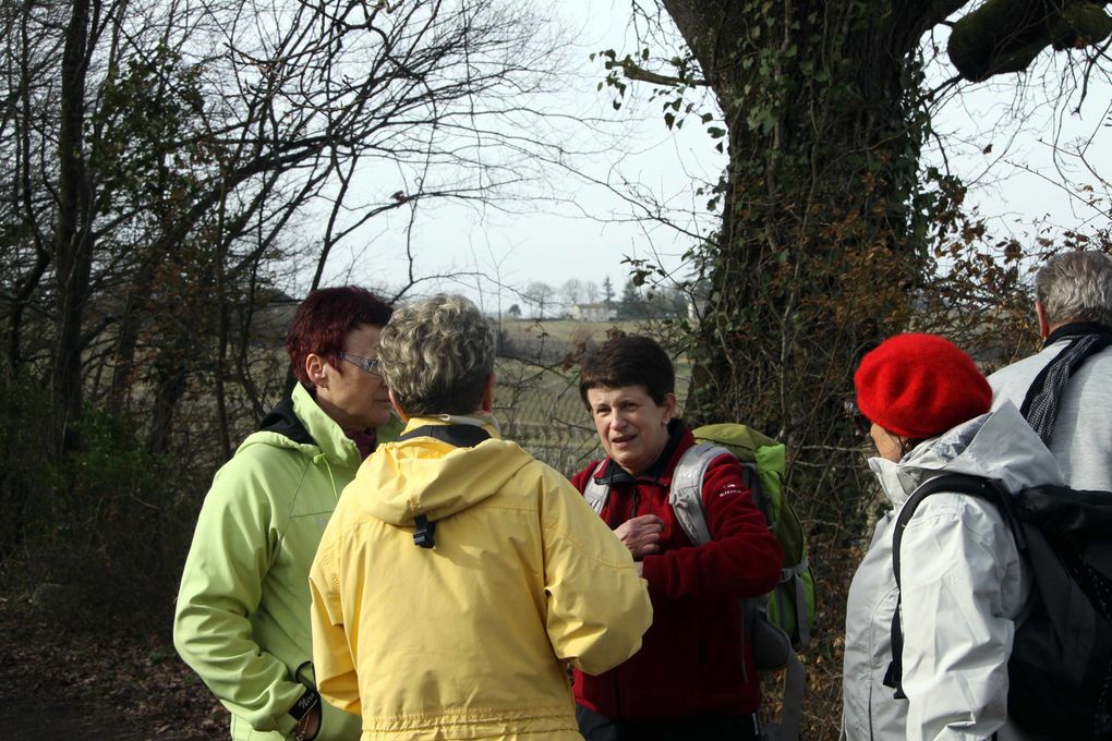 Les randonneurs le long du circuit