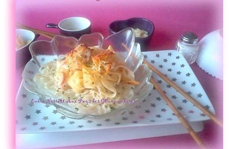 Nouilles & Tagliatelles au Saumon gratiner