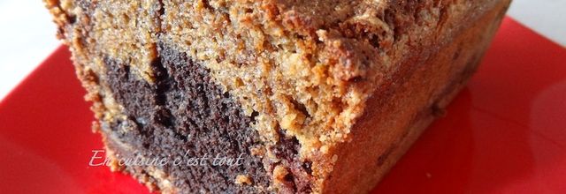 Cake noisettine et chocolat marbré selon Mercotte et Philippe Conticini