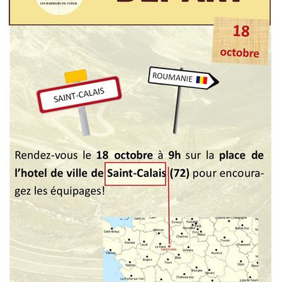 Départ du Roumanie R'aide à 9h samedi 18 octobre !!!
