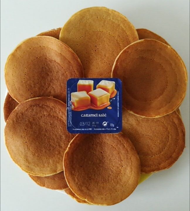 Pancakes à base de Danette caramel 