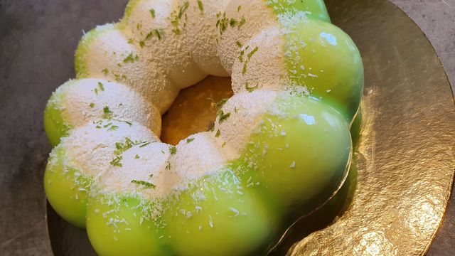 Entremet pomme verte et citron vert